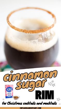 This easy Cinnamon Sugar rim idea is great for Christmas cocktails and mocktail! You can even use it to serve coffee and hot chocolate! Easy Holiday Cocktail Recipes, Cinnamon Sugar Rim, Coffee And Hot Chocolate, Best Mixed Drinks, Easy Alcoholic Drinks, Pumpkin Beer, Pretty Cocktails, Cocktail And Mocktail