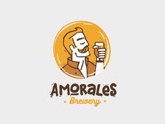 the logo for amardales brewery, which has an image of a man holding a beer