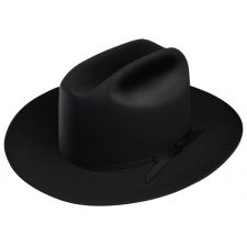 Stetson Open Road Fur Felt Hat Classic Flat Bill Top Hat For Western-themed Events, Classic Top Hat With Flat Bill For Rodeo, Western Style Fitted Hat With Flat Bill, Classic Flat Bill Hats For Country Events, Classic Flat Bill Hat For Rodeo, Classic Fedora With Flat Bill For Rodeo, Classic Flat Bill Fedora For Rodeo, Classic Fitted Hat With Flat Bill, Classic Panama Hat With Flat Bill For Country Events