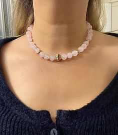 Chunky Pink Beaded Gemstone Choker for Women Rose quartz necklace can be a perfect choice as a romantic gift for your loved ones. Additionally, you can also use it to indulge yourself or to elevate your energy. With its elegance and beauty, the necklace will complement any look and provide you with an energy-boosting effect. Rose quartz is a stone that helps maintain emotional balance and enhances the energies of love and compassion. 🔴 30% Discount for 2 items use the code: 2ITEMS30 🔴 35% Discount for 3 or more items use the code: MOREITEM35 Visit my shop for all designs: https://www.etsy.com/shop/MervuHandmadeJewelry ☀️Dimension: 40 cm + 3 cm extention chain If you do not want an extension chain or need additional extension chain, please inform me. ✈️Trackable Shipping Necklace comes in Quartz Choker, Necklace Big, Gemstone Choker, Rose Blush, Necklace Bridal, Rose Quartz Necklace, Women Rising, Pink Necklace, Emotional Balance