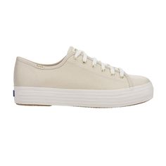 PRICES MAY VARY. Lace up Sneaker Soft and breathable canvas lining Lightweight rubber outsole Softerra footbed Care instructions: spot wash, air dry Keds Shoes High Tops, Vintage Keds Sneakers, Keds Tripple Dazzle Sneaker, Keds Triple Kick, Gold Slip-on Sneakers With Cushioned Footbed, Kids Luggage, Canvas Sneakers, Luxury Store, Fashion Sneakers