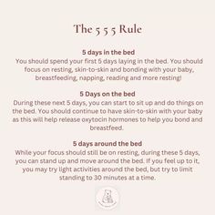 the 5 steps to bed info sheet