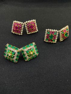 "Polish    Stone ( Simulated )          Design  \"22k yellow gold plating  \"Ruby                Handmade minimal studs \"22k yellow gold plating  \"Emerald          Handmade minimal studs \"22k yellow gold plating  \"Ruby-Emerald Handmade minimal studs Made by Ray fineornates Jewellery from India - for your every type of occasion and mood ✔ HIGH QUALITY~ We make everything by hand and pay extra attention to high-quality materials. Our products are all sanitised.   ✔ Dazzling~ Our handmade produ Party Green Gold-plated Earrings, Green Gold Plated Earrings Fine Jewelry, Fine Jewelry Gold-plated Gemstone Earrings, Gold Plated Gemstone Earrings Fine Jewelry, Fine Jewelry Gold Plated Gemstone Earrings, Green Gold-plated Earrings For Anniversary, Green Gold Plated Earrings For Anniversary, Formal Green Earrings With Metal Plating, Green Plated Earrings For Formal Occasions