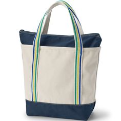 Life is easier when you have a roomy reliable bag. Something strong well-made and stylish will come in handy when you're heading to the library going to pilates class or running errands on the weekend. Enter the Lands' End Canvas Zip Top Tote Bag. Made from pure cotton this zippered bag will last through all of life's adventures. It can hold up to 500 pounds - we've tested it to make sure - so it can easily handle your everyday supplies. The water-repellent base and trim won't get soggy if you s Canvas Satchel With Top Carry Handle For School, School Satchel With Top Carry Handle In Canvas, Canvas Satchel With Top Handle For School, School Canvas Satchel With Top Carry Handle, Canvas Tote Backpack With Top Carry Handle, Canvas School Bag With Reinforced Handles, School Canvas Bag With Reinforced Handles, Casual School Bags With Reinforced Handles, School Tote Canvas Bag With Reinforced Handles