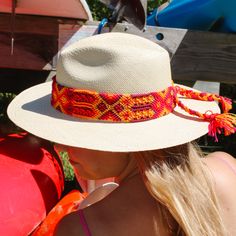 Get ready to stand out in style with the Handwoven Panama Hat! These hats are handcrafted in Ecuador and feature a stylish band handmade in Mexico. Each hat is one-of-a-kind to add an extra touch of individuality. Stay cool and chic with this one-of-a-kind accessory! Details: Hats are locally designed by a woman owned capsule hat company Panama style hat Handcrafted in Ecuador with Toquilla straw Hat Size is: 7 1/8- 7 1/4 22 3/8- 22 7/8 inches Panama Style, Hat Sizes, Straw Hat, Ecuador, Hat Fashion, Panama Hat, Panama, In Style, A Woman