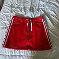 Never Worn, But No Tags Purchased From Urban Outfitters No Longer Sold Red Adidas Bottoms For Spring, Adidas Red Bottoms For Spring, Sporty Red Fitted Skirt, Sporty Red Skirt For Spring, Red Stretch Casual Mini Skirt, Red Stretch Mini Skirt Casual, Casual Red Stretch Mini Skirt, Adidas Fitted Mini Skirt, Fitted Adidas Mini Skirt