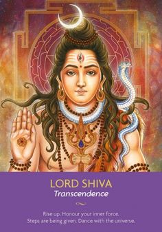 lord shiva's message on transcendence, with an image of the hindu god