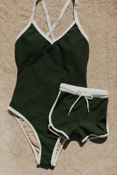 **FINAL SALE** Dream of matching swimsuits with your littles? Well, today we're making your dreams come true! Introducing Geode Swimwear's very first Mommy & Me collection! These infant & toddler boys' swim trunks are the cutest, forest green with a sporty white trim. Soft fabric and a functioning drawstring waist keep these shorts extra secure and comfortable on your little guy! Coordinating swimsuits are available in Women's and Girls' sizes *all photos display colors as accurately as possible Toddler Boy Swim Trunks, Boys Swim Trunks, Boys Swim, Swimsuit Fashion, Dreams Come True, White Trim, Mommy And Me, Swim Trunks, Toddler Boys