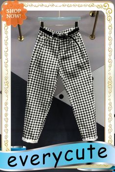 Women Black Plaid Pockets Patchwork Denim Pants Fall Black Patchwork Pants For Spring, Black Patchwork Bottoms For Summer, High Waist Patchwork Bottoms For Work, Trendy High Waist Patchwork Pants, Trendy Ankle-length Fall Jeans, Black Straight Jeans For Spring, Black Ankle-length Jeans For Spring, Casual Patchwork Bottoms For Work, Trendy Patchwork Pants For Spring