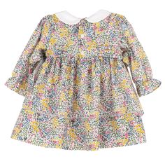 This Casero & Associates Bloomy Dress is perfect for the little princess in your life! Featuring a beautiful flower print, baby girl styling, and a long sleeve design, this dress is sure to make her look and feel like royalty. Playful Floral Print Dress For Garden Party, Long Sleeve Ditsy Floral Print Dress For Garden Party, Spring Long Sleeve Dresses For Playtime, Long Sleeve Dresses For Playtime In Spring, Long Sleeve Dresses For Spring Playtime, Playful Long Sleeve Printed Dress, Multicolor Long Sleeve Ditsy Floral Dress, Multicolor Long Sleeve Dresses With Ditsy Floral Print, Spring Printed Playtime Dresses