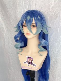 DM me! Layla Cosplay, Sunkissed Hair Brunette, Genshin Cosplays, Girl Hair Drawing, Navy Hair, Softball Hairstyles, Kawaii Hairstyles, Alternative Hair, Custom Wigs