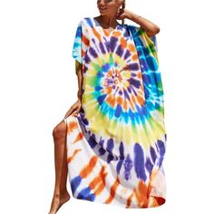 Hot Item *Fit For Different Body Types: The Kaftan Has A Length Of 55.51" (141 Cm), Shoulder Width Of 48.8" (124 Cm), And Bust Of 64.5" (164 Cm), Suitable For Us Size L-Xxl. The Kaftan-Style Design Creates A Tall, Slim Appearance And Accommodates Different Body Types. *Bohemian Style Design: This Plus-Size Kaftan Dress Blends 70s Style With Ethnic Bohemian Prints, Showcasing A Retro-Chic Look. The Deep V-Neckline Enhances The Sensual Neckline, Allowing You To Shine In Any Setting. *Lightweight A V-neck Maxi Dress For Beach Cover-up In Summer, Summer Multicolor V-neck Maxi Dress, Summer Beach Dress With V-neck For Pool, Beachy Multicolor V-neck Cover-up, Multicolor Free Size Beachwear Cover-up, Tropical V-neck Maxi Dress For The Beach, V-neck Sundress Style Cover-up For Beach Party, Multicolor V-neck Beach Dress For Vacation, Beach Season V-neck Sundress Cover-up