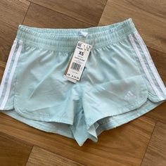 Nwt Mint Green Color, Size Xs Addidas Shorts, Adidas Shorts Women, Adidas Casual, Womens Athletic Shorts, Adidas Three Stripes, Mint Green Color, Soccer Shorts, Adidas Shorts, Adidas Sportswear