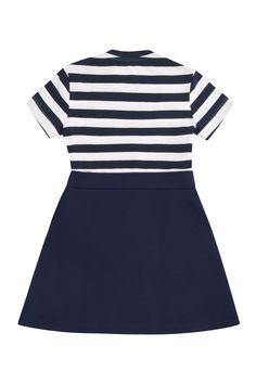 Striped motif100% cottonComposition: 100% % Cotton Navy Cotton Casual Dress, Navy Fitted Cotton Dress, Fitted Navy Cotton Dresses, Versace Fashion, Kenzo Kids, Stella Mccartney Kids, Luxury Boutique, Stella Mccartney, Jumpsuit Dress