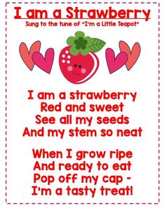 i am a strawberry poem for valentine's day