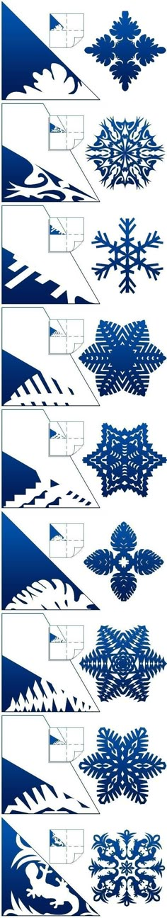 blue and white lines are shown in this graphic art work, which depicts different shapes