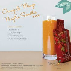 Young Living Essential Oils: Orange Mango Ningxia Smoothie Recipe Homemade Lotion Recipe