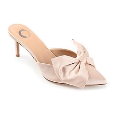 Pink Mules, Heels Online, Pumps Heels Stilettos, Bow Heels, White Pumps, Cloud 9, Shoes Pumps, Journee Collection, Toe Designs