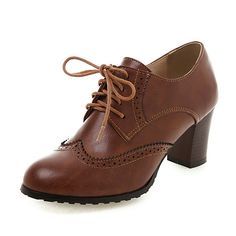 Category:Oxfords; Upper Materials:PU; Season:Fall,Spring; Heel Type:Block Heel; Actual Heel Height:2.36; Gender:Women's; Style:Vintage; Heel Height(inch):2-3; Outsole Materials:Rubber; Occasion:Daily; Pattern:Solid Colored; Shipping Weight:0.694; Listing Date:07/22/2019; 2021 Trends:Brogue; Foot Length:; Size chart date source:Provided by Supplier.; Special selected products:COD Womens Wingtip Oxfords, Pin Up Shoes, Wingtip Oxford Shoes, Oxford Pumps, Oxford Brogues, Oxford Heels, Wingtip Oxford, England Fashion, Women Oxford Shoes