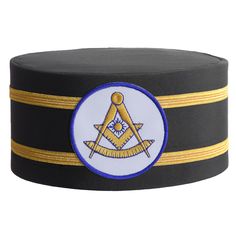 Past Master Blue Lodge California Regulation Crown Cap - White Patch With Double Braid - Bricks Masons Crown Cap, Double Braid, White Patches, Jewel Case, Intricate Embroidery, Bag Cover, Purple Leather, Professional Look, Clothing Items