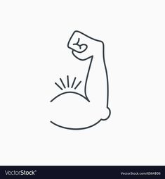 a strong arm icon on white background