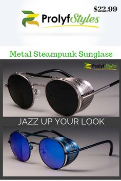 Metal Steampunk Sunglass. Protect your eyes in style with steampunk sunglasses men| round sunglasses steampunk| round sunglasses men steampunk|  #sunglass #eyewear, metal sunglass, men sunglass, women sunglass, blue sunglass, black sunglass. Trendy Metal Sunglasses, Adjustable Punk Sunglasses For Summer, Adjustable Punk Style Sunglasses For Summer, Metal Sunglasses With Uv Protection And Adjustable Fit, Adjustable Metal Sunglasses With Uv Protection, Punk Style Adjustable Sunglasses For Summer, Adjustable Metal Retro Sunglasses, Retro Metal Sunglasses With Mirrored Lenses, Retro Adjustable Metal Sunglasses