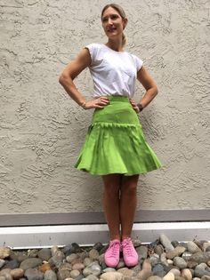 Lime green pleated skirt Fitted A-line Tennis Skirt For Spring, Fitted A-line Pleated Mini Skirt, Summer Stretch Pleated Ruffled Skirt, Solid Color Fitted Pleated Skirt, Spring Skort With Accordion Pleats, Spring Stretch Mini Skirt With Pleated Hem, Stretch Mini Skirt With Pleated Hem For Spring, Fitted Pleated Skirt For Summer, Solid Color Pleated Waist Tennis Skirt For Summer