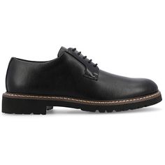 Introducing the Martin plain toe derby by Vance Co. These professional-style shoes are crafted with premium vegan leather, offering a sleek and business-savvy look. Featuring a 12 mm tru comfort foam insole and a lace-up design, they provide all-day comfort and a secure fit. With a 1-1/4 inch flat heel, plain-toe shape, and padded tongue for extra comfort, the martin derby combines professional style with maximum comfort, making it an ideal choice for the office or any occasion.Features: Comfort Modern Business Casual Lace-up Shoes With Round Toe, Masculine Moc Toe Oxfords For Business, Masculine Oxfords With Textured Sole, Masculine Business Casual Oxford Shoes, Business Casual Derby With Stitched Sole And Round Toe, Workwear Plain Toe Oxfords With Stitched Sole, Plain Toe Oxfords With Stitched Sole For Work, Business Casual Derby Shoes With Stitched Sole, Modern Plain Toe Oxfords For Business