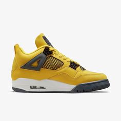 Brand: Air Jordan Model: Air Jordan 4 Retro Nickname: 'Lightning'Colorway: Tour Yellow / Dark Blue GreySKU: CT8527-700Release Date: 08/28/2021 Jordan 4 Retro Lightning, New Basketball Shoes, Air Jordan Retro 4, Jordan Retro 4, Jordan Model, Jordan 4s, 4 Wallpaper, Air Jordan Retro, Jordan 4 Retro