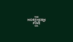 the northern pine co logo on a dark green background