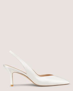 Bridal Slingback Heels, Build Wardrobe, Chic Shoes, Shades Of Beige, White Pumps, Shoes Heels Pumps, Slingback Heel, Put A Ring On It, V Cut