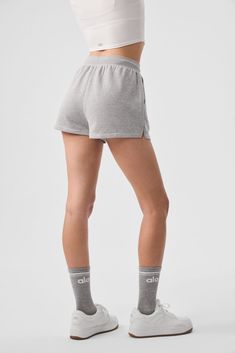 The easy, comfy shorts you want to wear the moment you get home—but cuter. They’re made from lightweight French terry with classic details like a high rise, side pockets, and a hidden internal drawstring. Fitwise, they're laid-back, loose, and hang off the body just right. For a luxe leisure look you can count on, pair them with the Sweet Escape Zip Up Hoodie. The Sweet Escape, Womens Onesie, Sweet Escape, Tank Top Bras, Womens Capris, Comfy Shorts, Mens Sweatpants, Tank Top Long Sleeve, Shorts Athletic