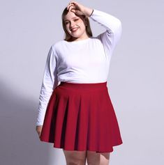 High Waisted Skater Skirt Plus Size-Burgundy丨Moon Wood Stretch Mini Length Skort For Fall, Fall Stretch Mini Tennis Skirt, Stretch Mini Skort For Fall, Stretch Mini Pleated Skirt For Fall, Fall Stretch Mini Pleated Skirt, Fall Stretch Pleated Mini Skirt, Stretch Mini Skirt For Fall, Stretch Skort For Fall, Fall Stretch Skirt Skort