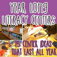 the year long library centers is filled with books and activities to help children learn how to read