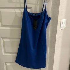 New With Tags Cobalt Blue Satin Silk Slip Dress Satin Blue Dress, Silk Slip Dress, Silk Slip, Satin Silk, Blue Satin, Blue Dress, Silk Satin, Cobalt Blue, Cobalt