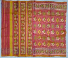 Pure Silk Single Ikkat Patola Saree-17,000/- With Blouse Piece With Silk Mark Label