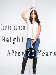 a woman holding an umbrella with the words how to increase height after 25 years