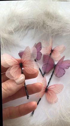 Silk Butterfly, Handmade Hair Clip, Butterfly Hair Clip, Creative Hairstyles, Butterfly Hair, Diy Hair Accessories, Pink Butterfly, Girly Jewelry, Pink Silk