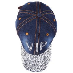 Elevate your everyday style with The Dapper Tie's Women's Blue VIP Casual Denim Baseball Cap, adorned with eye-catching bling studs for a touch of glamour. This cap is a versatile accessory that complements any casual ensemble.

- Material: 100% Cotton denim
- Color: Denim blue
- Gender: Female
- Size: One size fits all with adjustable hook and loop closure
- Features: Breathable fabric, bling studs embellishment

Perfect for a range of activities from summer beach outings to sports events, this Trendy Denim Snapback Baseball Cap, Denim Visor Hat, One Size Fits Most, Denim Visor Hat One Size, Denim Visor Hat One Size Fits Most, Denim Visor Hat, Adjustable Denim Baseball Cap With Flat Bill, Adjustable Denim Trucker Hat, One Size Fits Most Denim Blue Baseball Cap, Denim Blue One Size Fits Most Baseball Cap