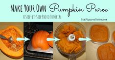 how to make your own pumpkin puree in a food processor with step - by - step photos