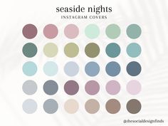 an image of seaside nights instagram covers with the words instagram cover on it