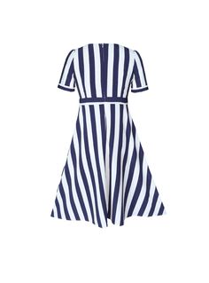 Featuring a v-neckline, a fitted waist and a flowing skirt, this a-line dress is perefect summer chic. Pair with your favorite wedges, sandals or sneaks. Comes in three fabulous striped-pattern colors from which to choose. Made with a polyester & synthetic blend. Candy Pop, Wedges Sandals, Summer Chic, Flowing Skirt, A Line Dress, Short Sleeve Dresses, A Line, Wedges, Sandals