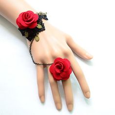 ✿ , www.thebeautyof.us Fresh Flower Jewelry, Lace Bracelet, Wrist Bracelet, Victorian Vintage, Clay Jewelry Diy, Floral Jewellery, Hand Jewelry, Flower Bracelet, Fantasy Jewelry