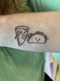 #TattooArt #InkLife #BodyArt #TattooInspiration #InkedUp #TattooLove #TattooedWomen #TattooedMen #InkCommunity #TattooStories Mini Pizza Tattoo, Cute Taco Tattoo, Cute Pizza Tattoo, Matching Taco Tattoos, Taco Tattoo Small Black And White, Tiny Taco Tattoo, Small Taco Tattoo, Matching Pizza Tattoos, Small Pizza Tattoo