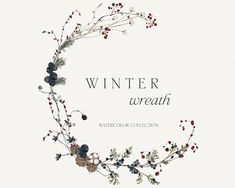 the winter wreath watercolor collection