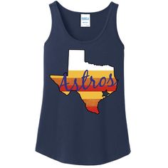 Astros Baseball Vintage Ladies Essential Tank | TeeShirtPalace Baseball Vintage, Astros Baseball, Pickleball Shirt, Design Name, Red Tank, Red Tank Tops, Houston Astros, Navy Color, Vintage Tags