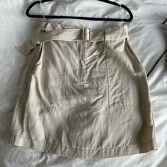 Never Worn Massimo Dutti Linen Summer Skirt Size 8 High Waist Flowy Mini Skirt For Workwear, Flowy High Waist Mini Skirt For Workwear, Workwear Cargo Midi Skirt With Lining, Chic Flowy Mini Skirt With Pockets, Spring Workwear Pencil Cargo Skirt, Chic Belted Cargo Skirt For Spring, Belted Midi Skirt For Day Out, Elegant Belted Skort For Workwear, Elegant Belted Skirt For Day Out