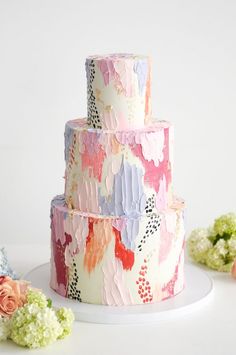 a three tiered wedding cake on instagram