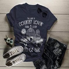 Shipping from the US. Easy 30 day return policy, 100% cotton, Double-needle neck, sleeves and hem; Roomy Unisex Fit. Farm T Shirt, Farm Tshirt, Farm Clothes, Cotton Gift Bag, Gardening Shirts, Vintage Farm, Cotton Gifts, Farm Girl, Country Outfits