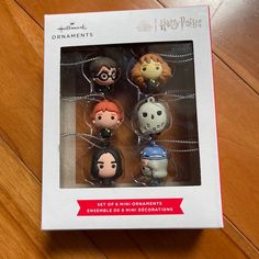 the harry potter ornament set is in its box